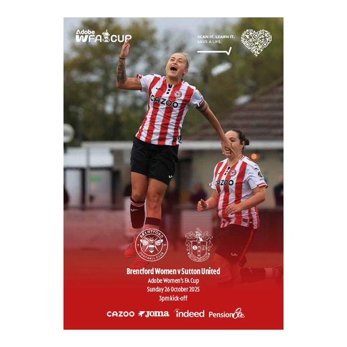 2025/26 #01 Digital Brentford Women v Sutton United 26.10.25 Adobe Women's FA Cup Digital Programme