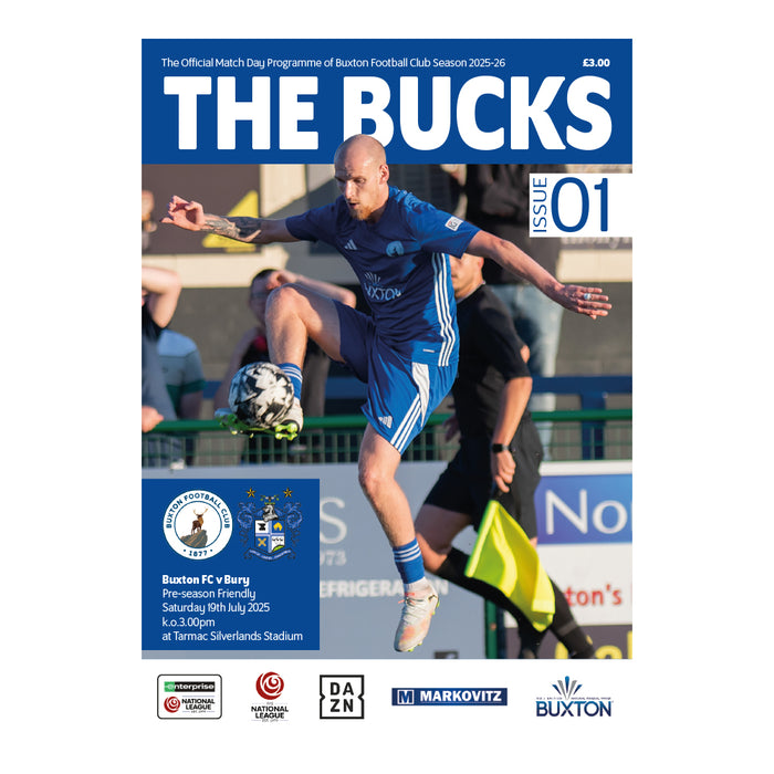 2025/26 #01 Buxton v Bury Pre-Season Friendly 19.07.25 Programme