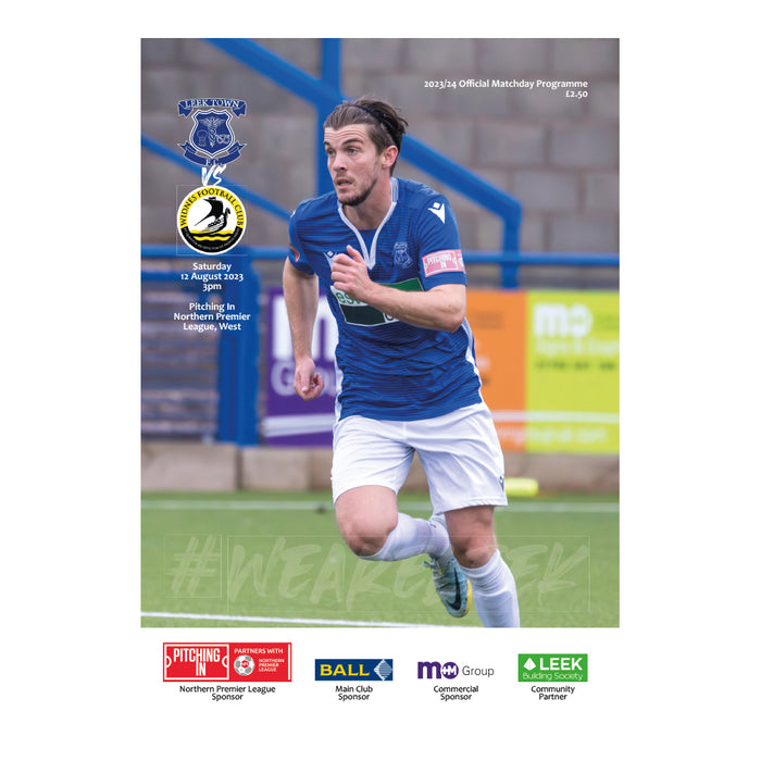 2022/23 #01 Leek Town v Widnes 12.08.23 NPL Programme