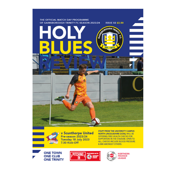 2023/24 #02 Gainsborough Trinity v Scunthorpe United Preseason 18.07.23 Programme
