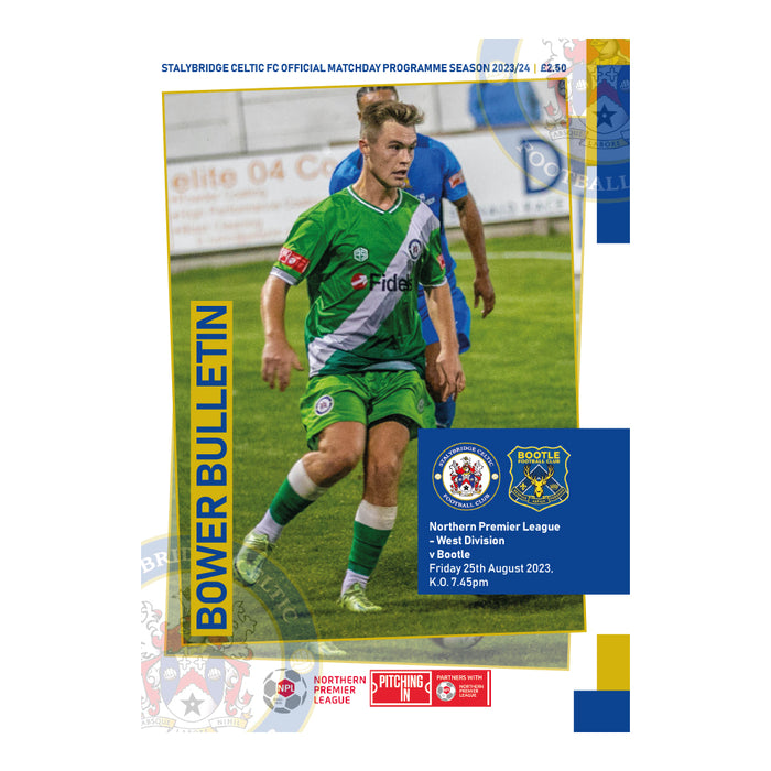 2023/24 #02 Stalybridge Celtic v Bootle NPL West 25.08.23 Programme