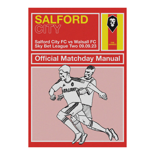 2023/24 #04 Salford City v Walsall SkyBet League 2 09.09.23 Programme