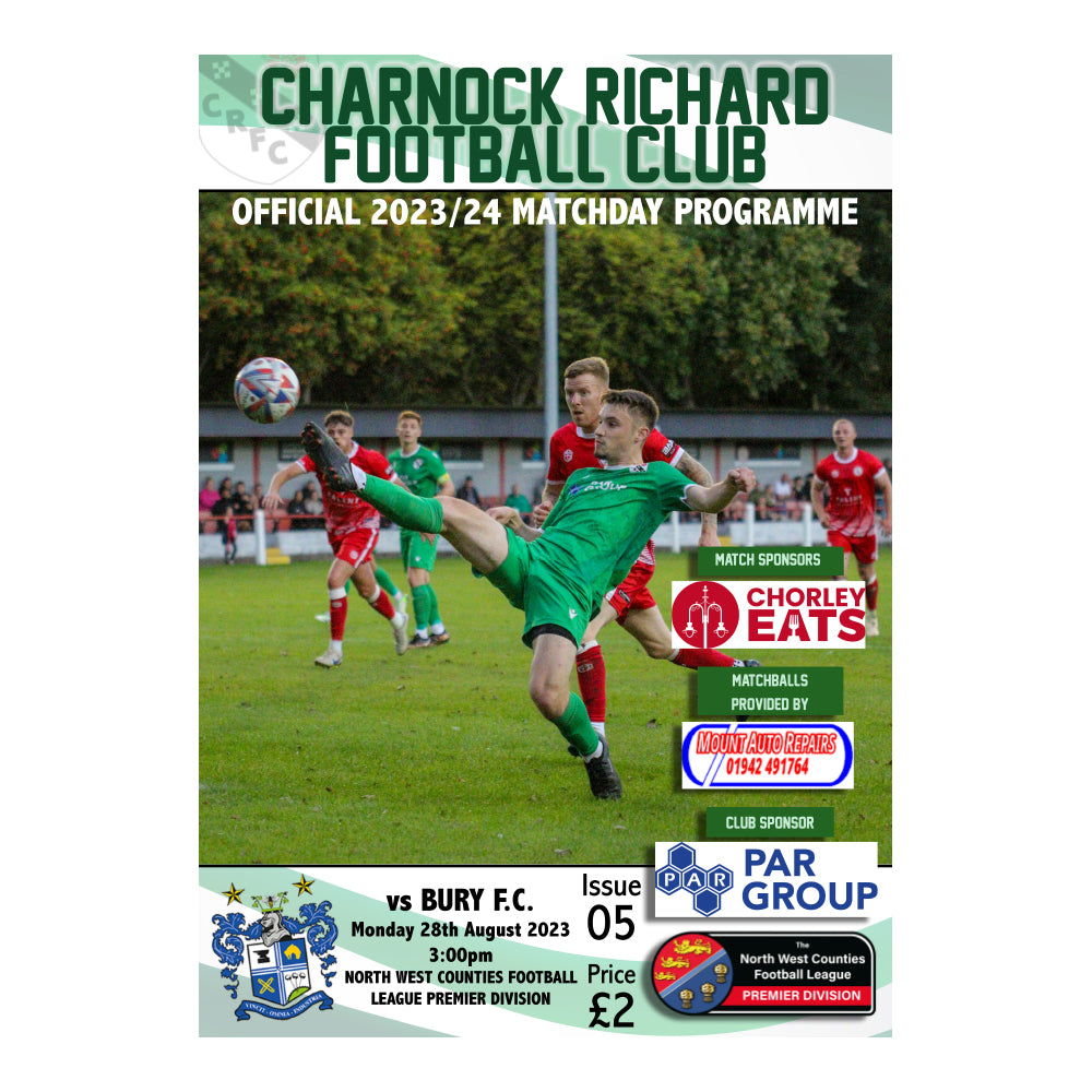 Charnock Richard Football Club Programmes