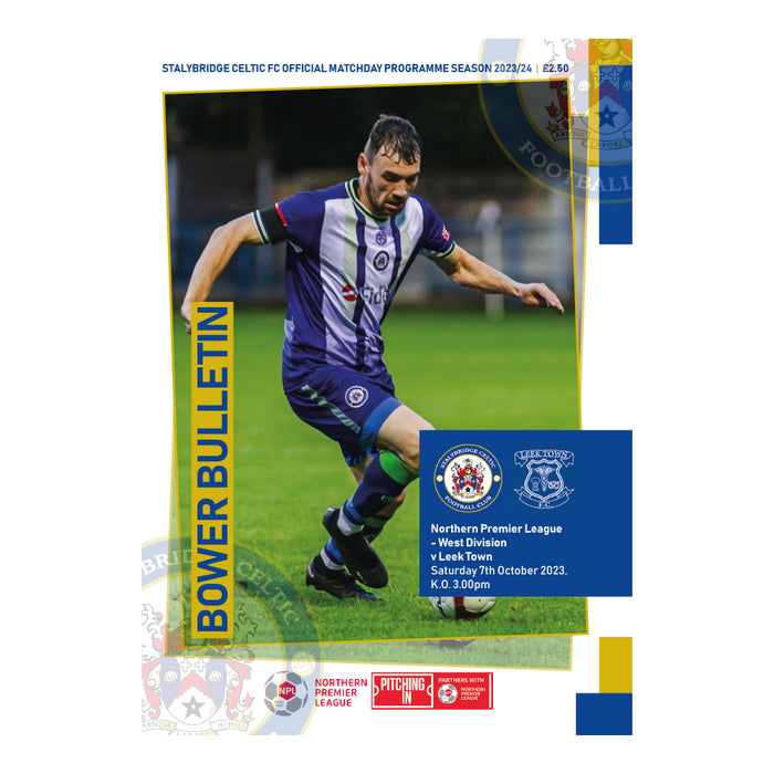 2023/24 #05 Stalybridge Celtic v Leek Town NPL West 07.10.23 Programme