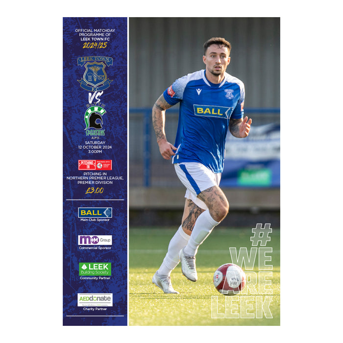 2024/25 #08 Leek Town v Blyth Spartans NPL 12.10.24 Programme
