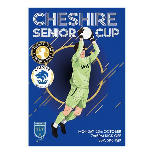 2023/24 #09 Stockport Town v Chester Cheshire Senior Cup 23.10.23 Printed Programme