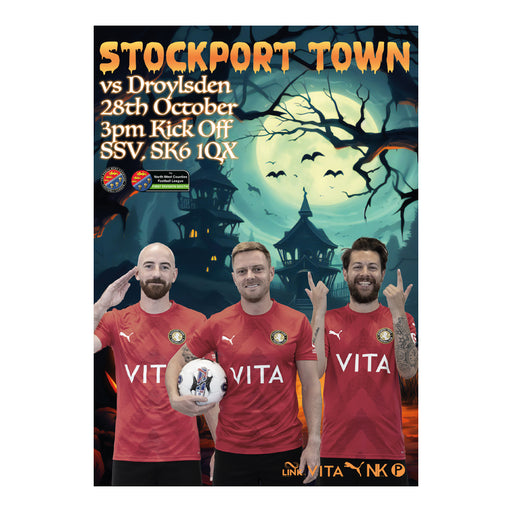 2023/24 #10 Stockport Town v Droylsden NWCFL 28.10.23 Printed Programme