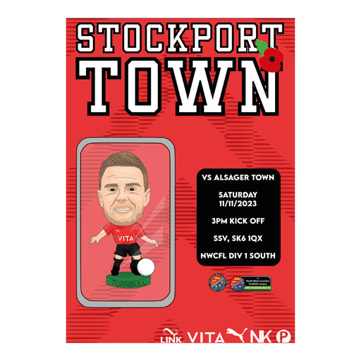 2023/24 #11 Stockport Town v Alsager Town NWCFL 11.11.23 Printed Programme