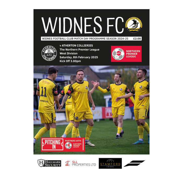 2024/25 #16 Widnes v Atherton Collieries NPL West 08.02.25 Printed Programme