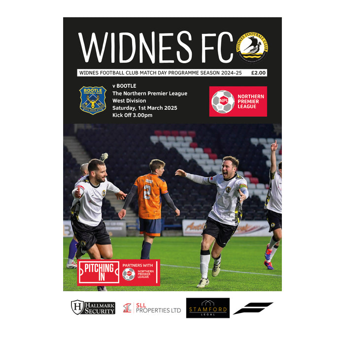 2024/25 #17 Widnes v Bootle NPL West 01.03.25 Printed Programme