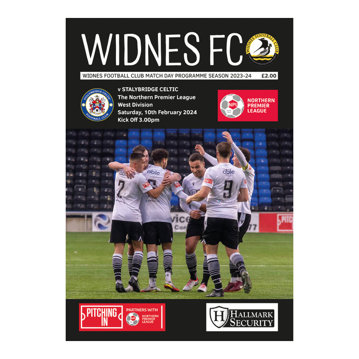 2023/24 #18 Widnes v Stalybrodge Celtic NPL 10.02.24 Printed Programme