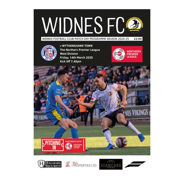 2024/25 #19 Widnes v Wythenshawe Town NPL West 14.03.25 Printed Programme