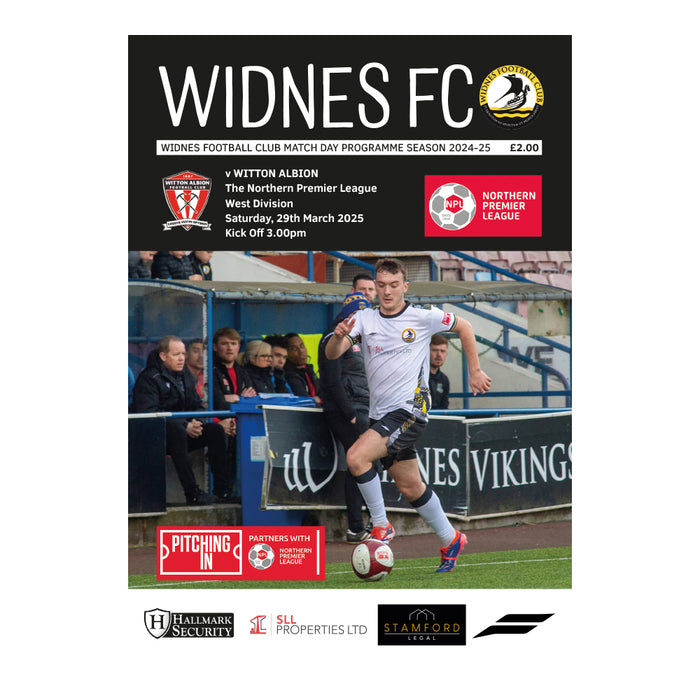 2024/25 #20 Widnes v Witton Albion NPL West 29.03.25 Printed Programme