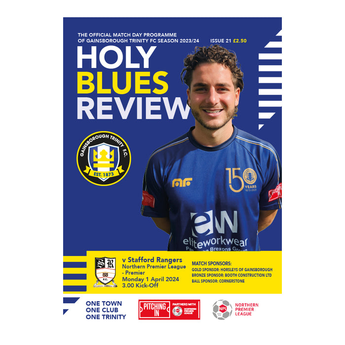 2023/24 #21 Gainsborough Trinity v Stafford Rangers NPL 01.04.24 Programme