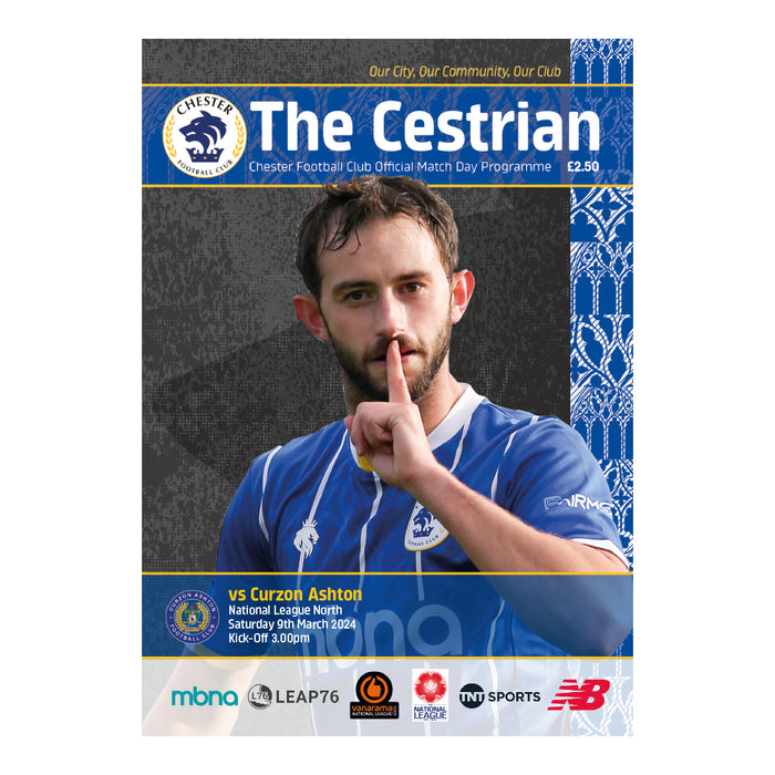 2023/24 #23 Chester v Curzon Ashton National League North 09.03.24 Printed Programme