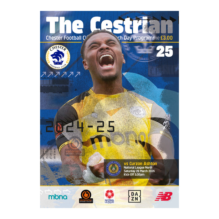 2024/25 #25 Chester v Curzon Ashton 29.03.25 National League North Printed Programme