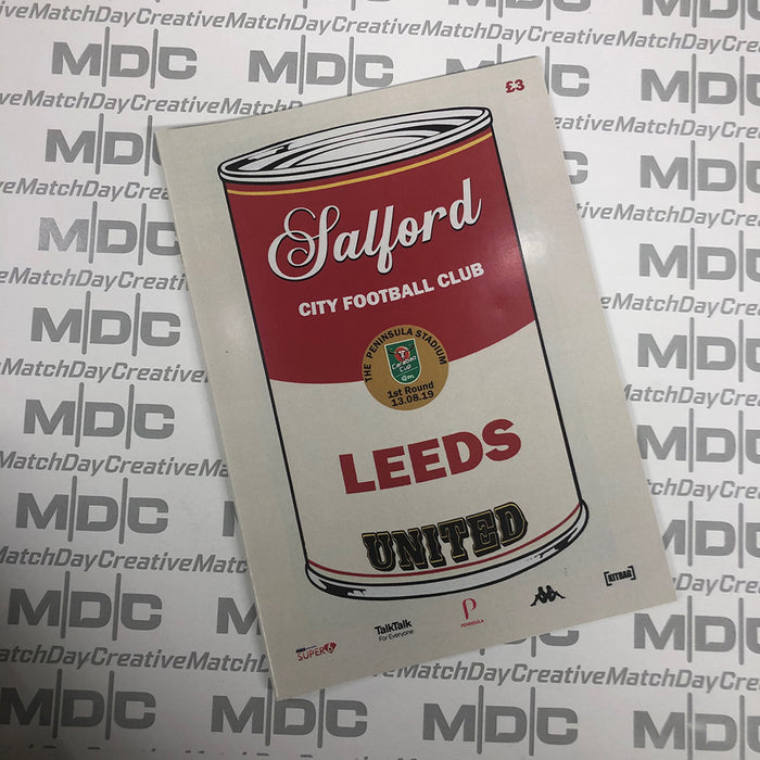 2019/20 #02 Salford City v Leeds United Carabao Cup 13.08.19 Programme