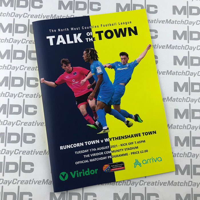 2021/22 #03 Runcorn Town v Wythenshawe Town 17.08.21 NWCFL Programme
