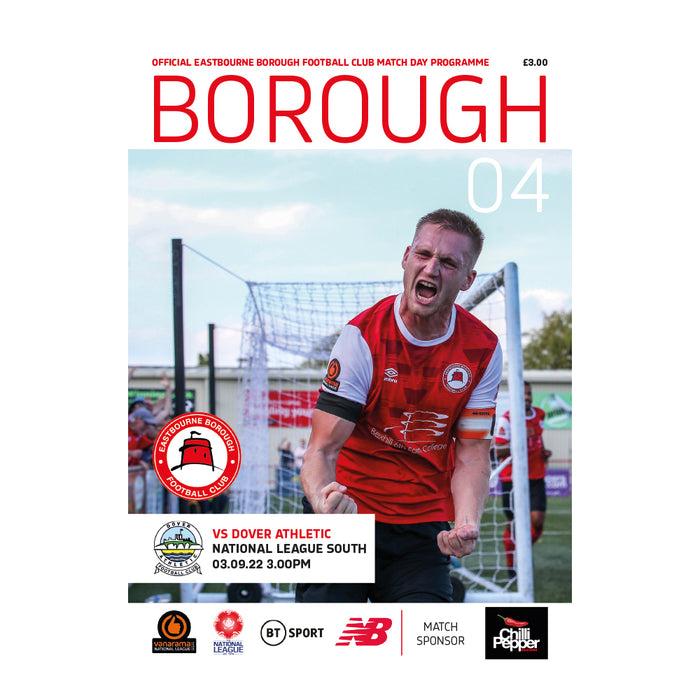 2022/23 #04 Eastbourne Borough v Dover Athletic National League South 03.09.22 Printed Programme