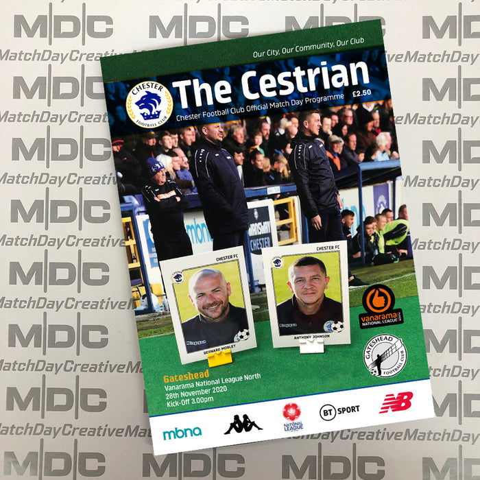 2020/21 #05 Chester v Gateshead National League North 28.11.20 Digital PDF Programme