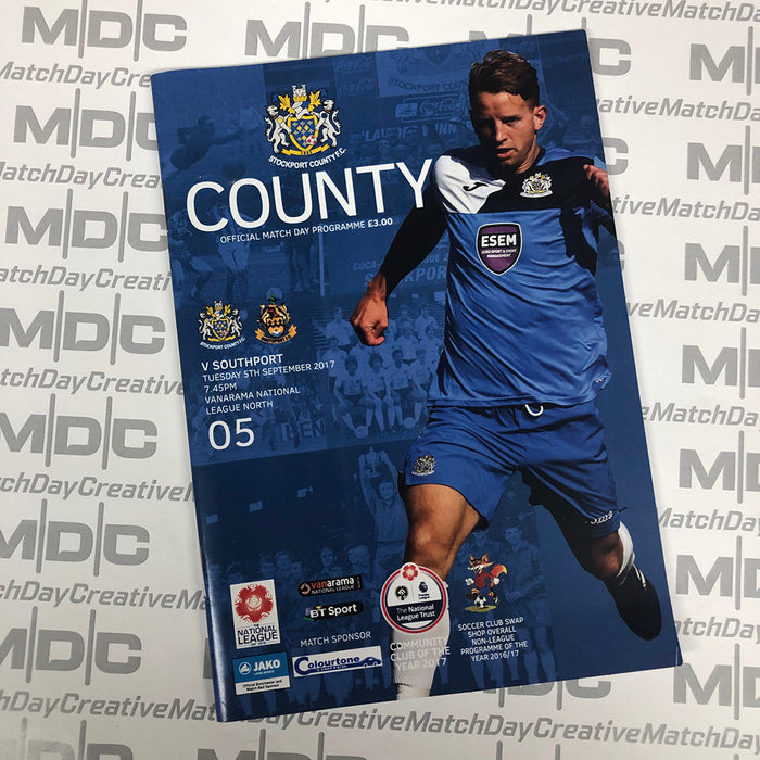 2017/18 #05 Stockport County v Southport National League North 05.09.17 Programme