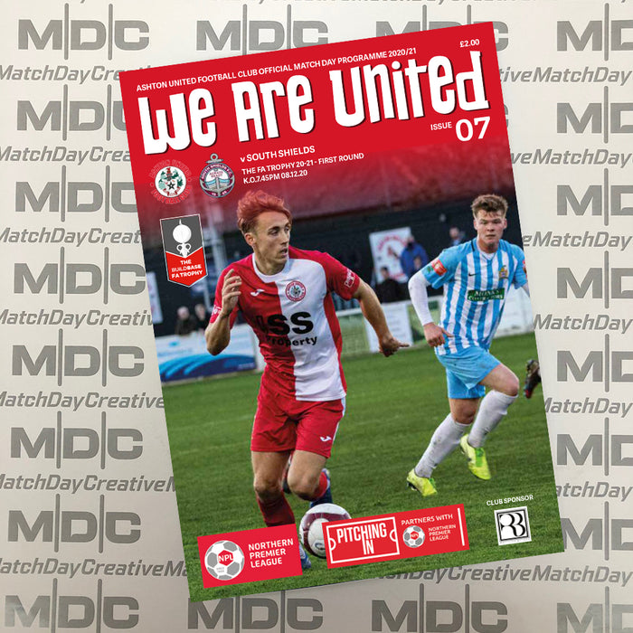 2020/21 #07 Ashton United v South Shields FA Trophy 08.12.20 Programme