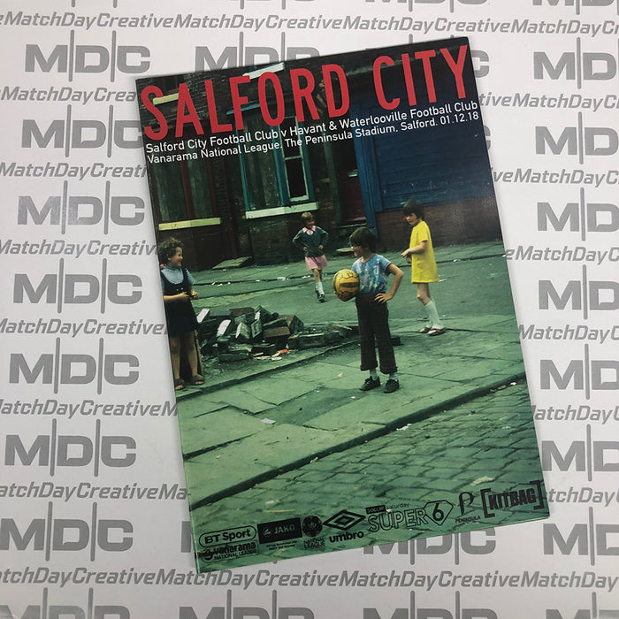 2018/19 #15 Salford City v Havant & Waterlooville National League 01.12.18 Programme