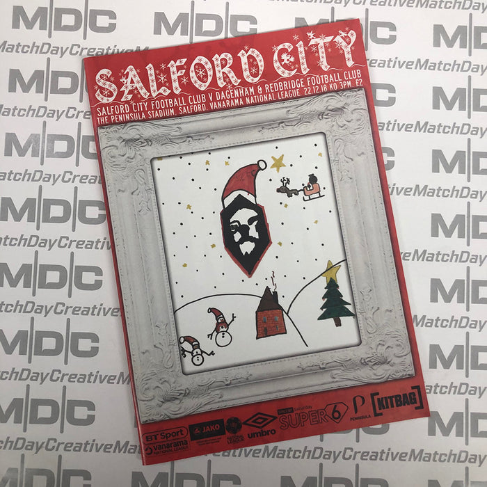 2018/19 #17 Salford City v Dagenham & Redbridge National League 22.12.18 Programme
