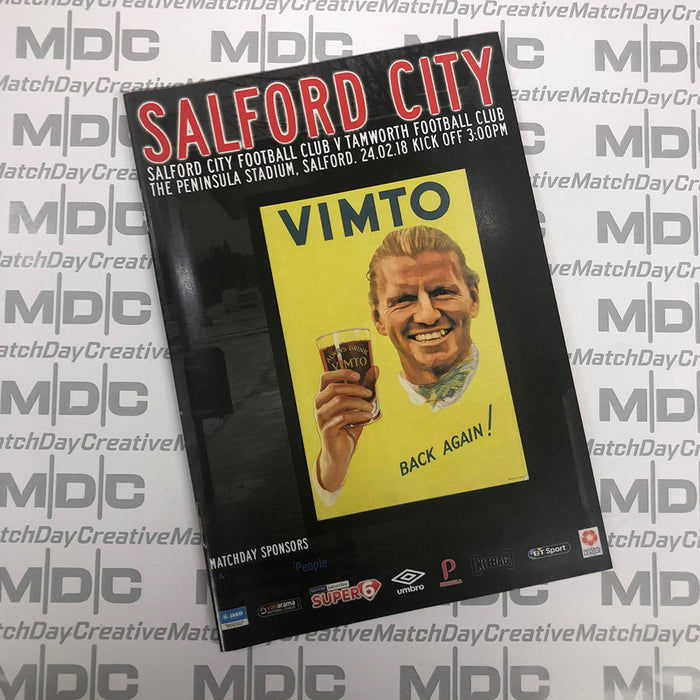 2017/18 #18 Salford City v Tamworth National League North 24.02.18 Programme