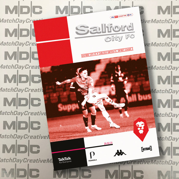 2020/21 #19 Salford City v Carlisle United SkyBet League 2 20.02.21 Programme