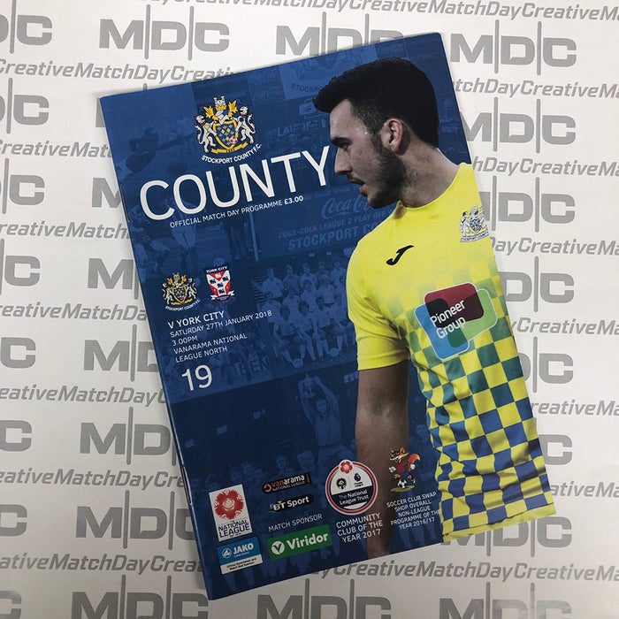 Stockport County v York City Programme