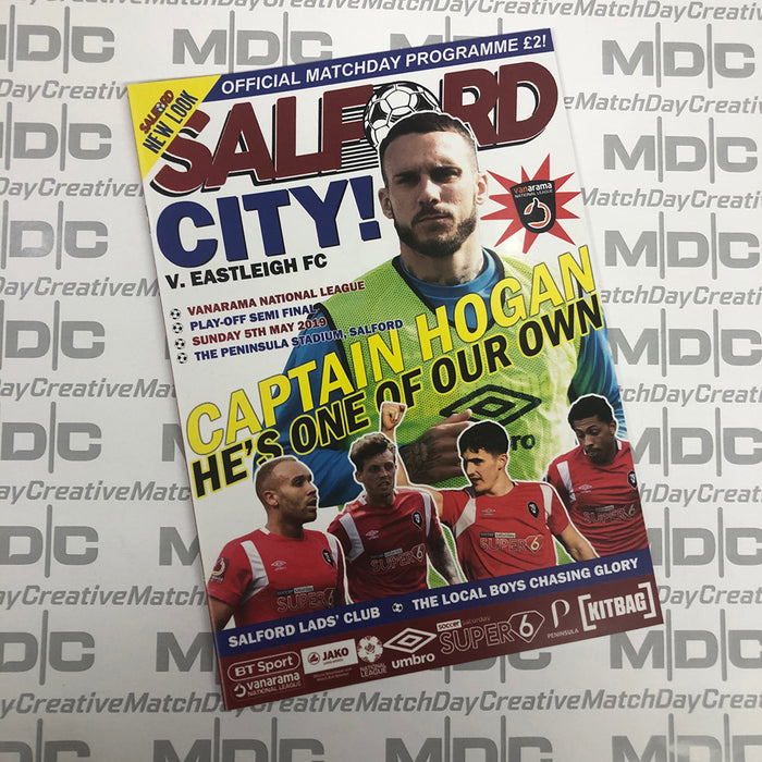 2018/19 #30 Salford City v Eastleigh National League Playoff Semi Final 05.05.19 Programme