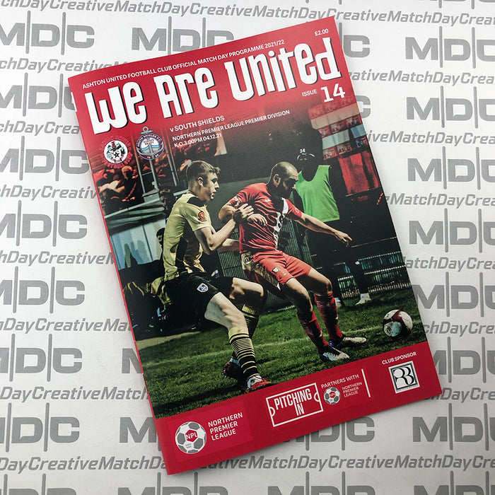 2021/22 #14 Ashton United v South Shields NPL 04.12.21 Programme