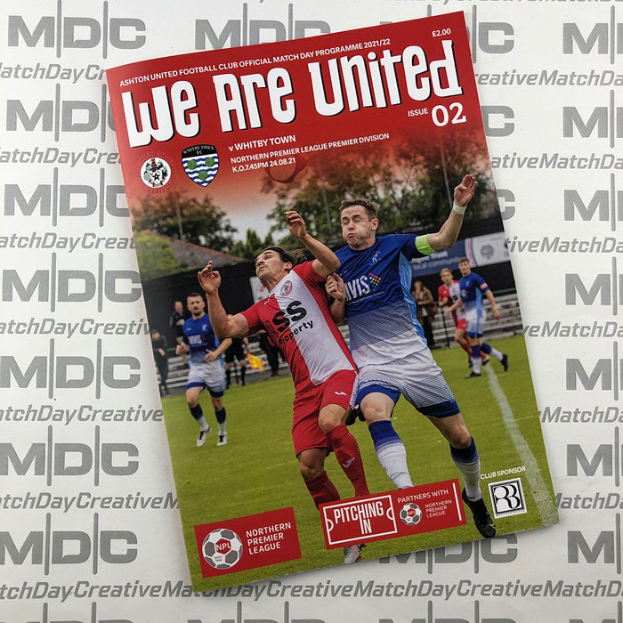 2021/22 #02 Ashton United v Whitby Town NPL 24.08.21 Programme