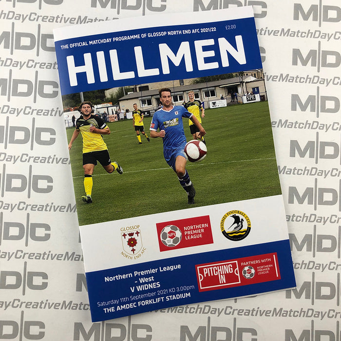 2021/22 #06 Glossop North End v Widnes NPL 11.09.21 Programme
