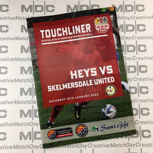 2021/22 #22 Prestwich Heys v Skelmersdale United 15.01.22 Programme