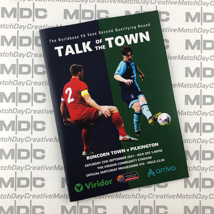 2021/22 #09 Runcorn Town v Pilkington 25.09.21 NWCFL Programme