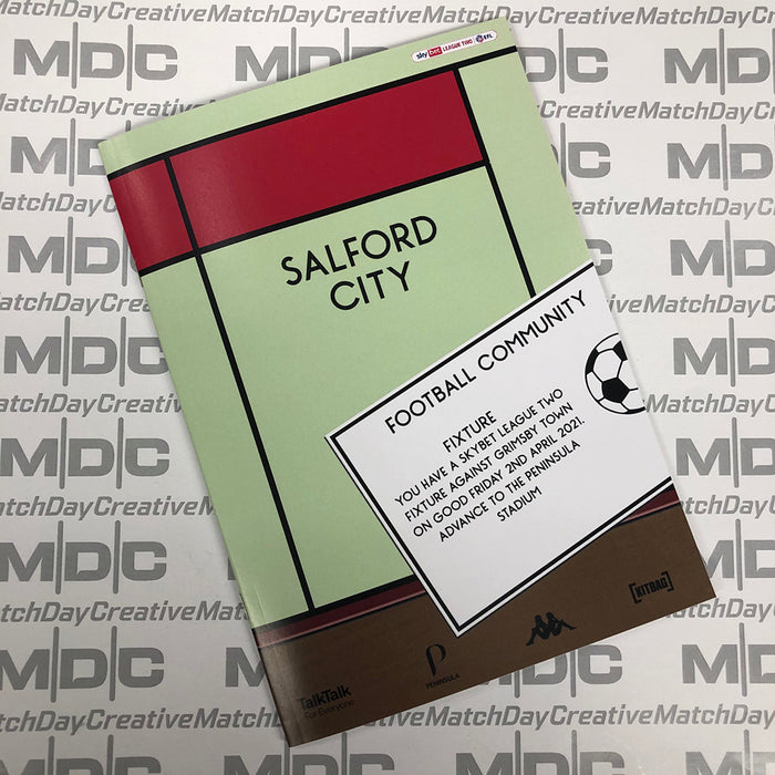2020/21 #22 Salford City v Grimsby Town SkyBet League 2 02.04.21 Programme