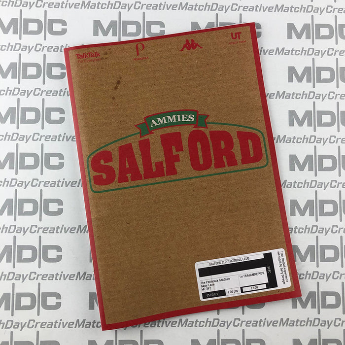 2021/22 #07 Salford City v Tranmere Rovers Papa John's Trophy 05.10.21 Programme