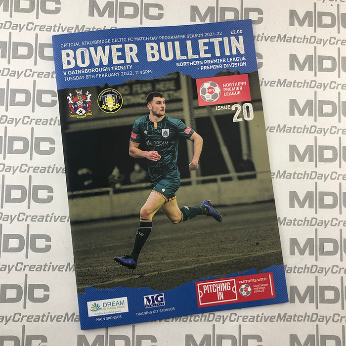 2021/22 #20 Stalybridge Celtic v Gainsborough Trinity NPL 08.02.22 Programme