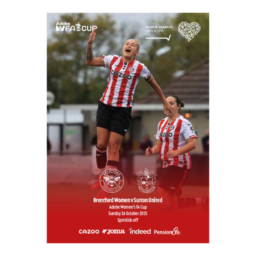 2025/26 #01 Digital Brentford Women v Sutton United 26.10.25 Adobe Women's FA Cup Digital Programme
