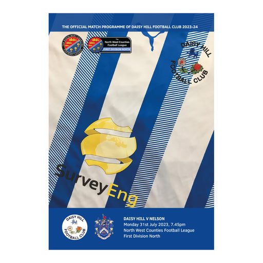 2023/24 #01 Daisy Hill v Nelson NWCFL 31.07.23 Programme