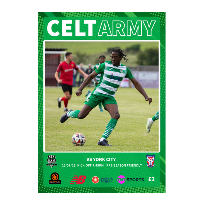 2023/24 #01 Farsley Celtic v York City Pre-Season 25.07.23 Printed Programme