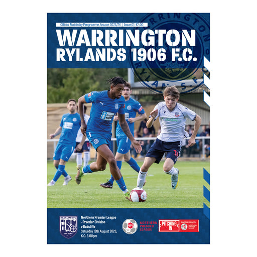 2023/24 #01 Warrington Rylands v Radcliffe 12.08.23 NPL West Programme