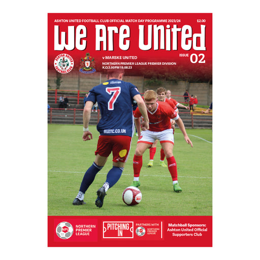 2023/24 #02 Ashton United v Marske United NPL 19.08.23 Programme