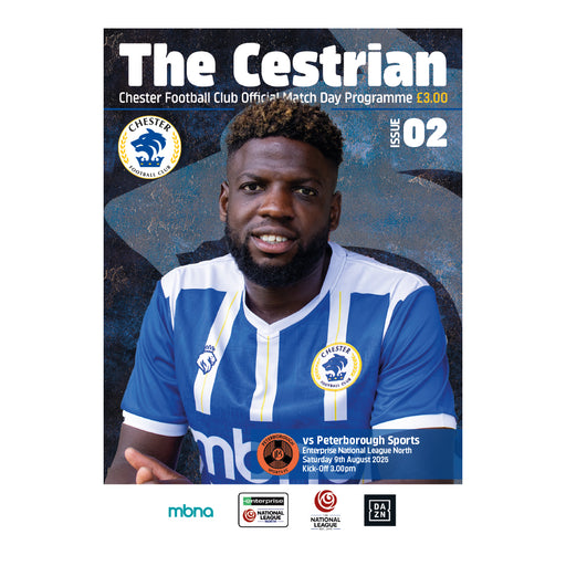 2025/26 #02 Digital Chester v Peterborough Sports 09.08.25 National League North Digital Programme
