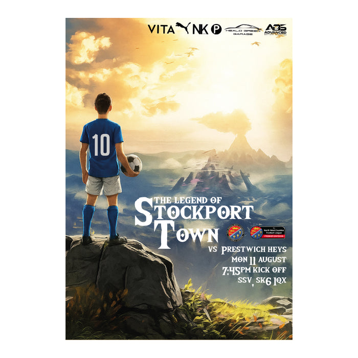 2025/26 #02 Stockport Town v Prestwich Heys NWCFL 11.08.25 Printed Programme