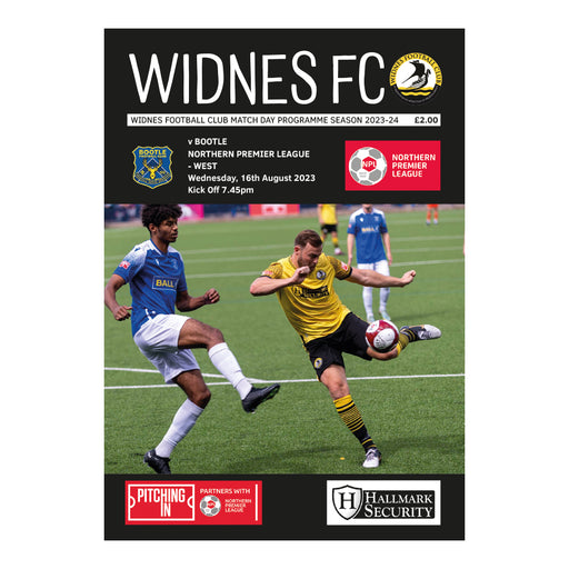 2023/24 #02 Widnes v Bootle NPL 16.08.23 Printed Programme