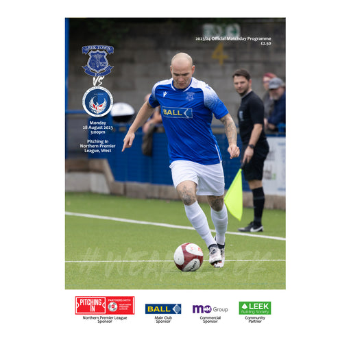 2023/24 #03 Leek Town v Kidsgrove Athletic NPL West 28.08.23 Programme