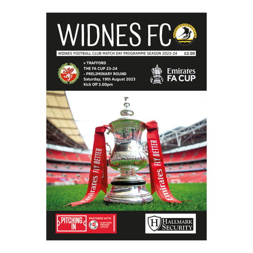 2023/24 #03 Widnes v Trafford FA Cup 19.08.23 Printed Programme